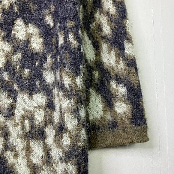 Adyson Parker Alpaca Wool Blend Abstract Open Front Cardigan Women's Size S - Picture 14 of 15